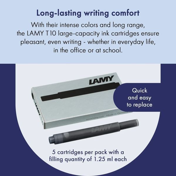 Набір чорнильних картриджів LAMY T10 чорний 5 шт. (1602075) 1602075 фото