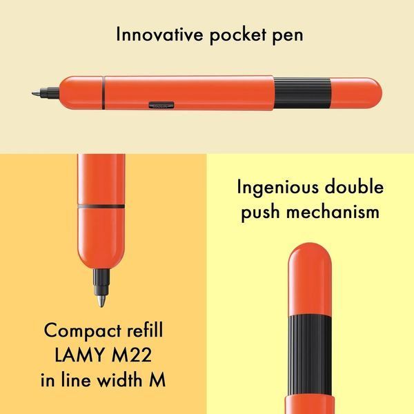 Ручка кулькова LAMY pico laserorange M22 чорний стрижень (4029951) 4029951 фото