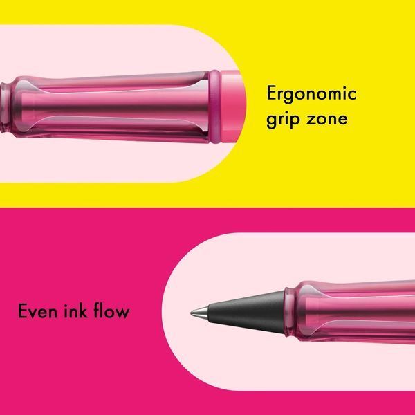Ручка-ролер LAMY safari neon-pink M M63 чорний стрижень (4041907) 4041907 фото