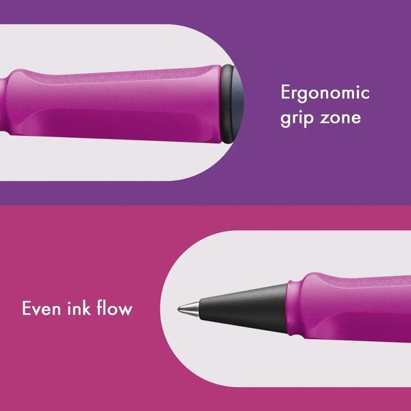 Ручка-ролер LAMY safari pink cliff M M63 чорний стрижень (4038378) 4038378 фото