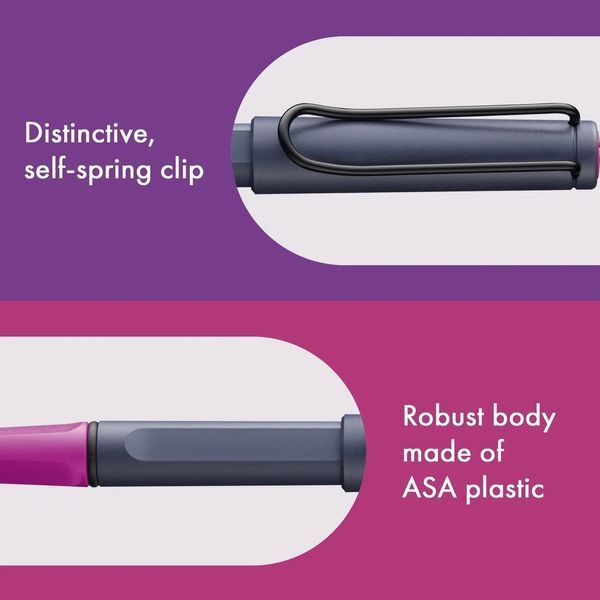 Ручка-ролер LAMY safari pink cliff M M63 чорний стрижень (4038378) 4038378 фото