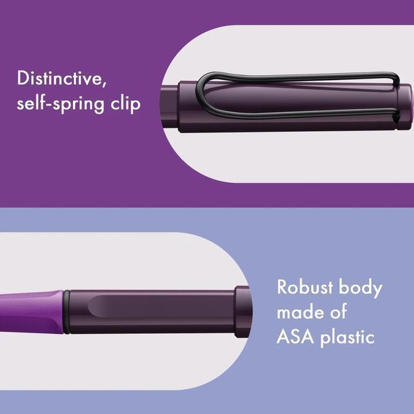 Ручка-ролер LAMY safari violet blackberry M M63 чорний стрижень (4038388) 4038388 фото
