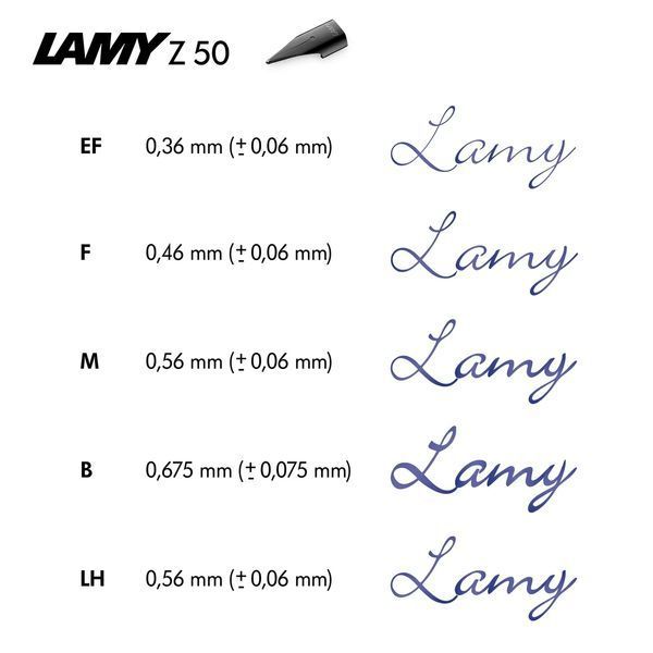Перо LAMY для чорнильної ручки Z 50 чорне M (1215059) 1215059 фото