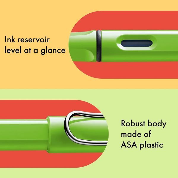 Ручка чорнильна LAMY safari F green синє чорнило (4030633) 4030633 фото