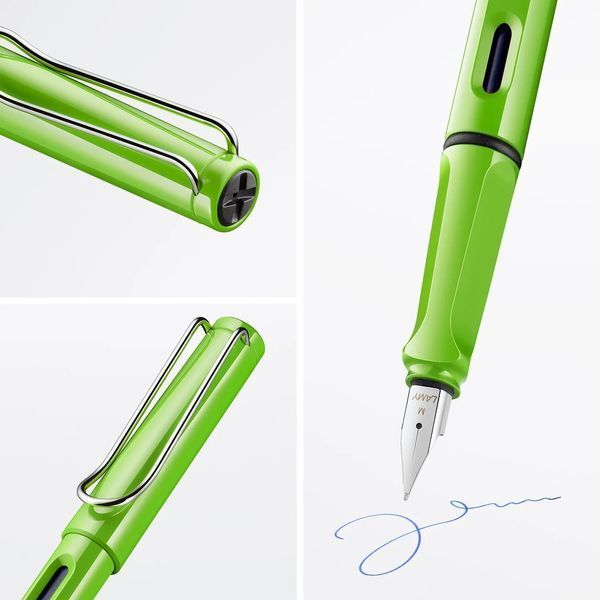 Ручка чорнильна LAMY safari F green синє чорнило (4030633) 4030633 фото