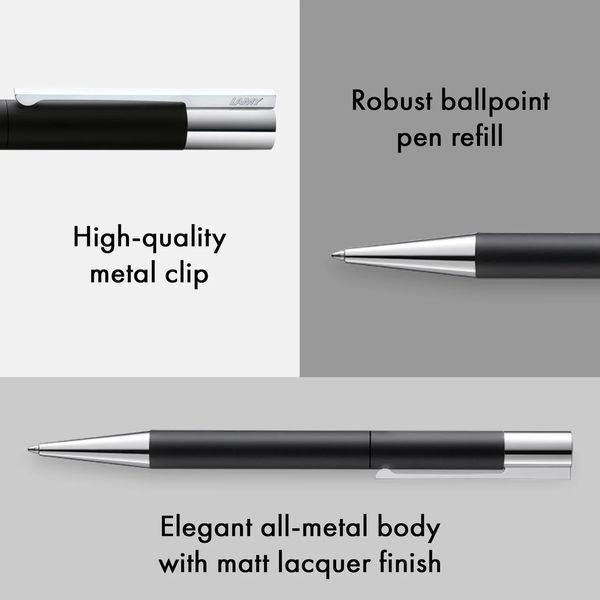 Ручка кулькова LAMY scala чорна стрижень M16 1,0 мм чорний (4000976) 4000976 фото