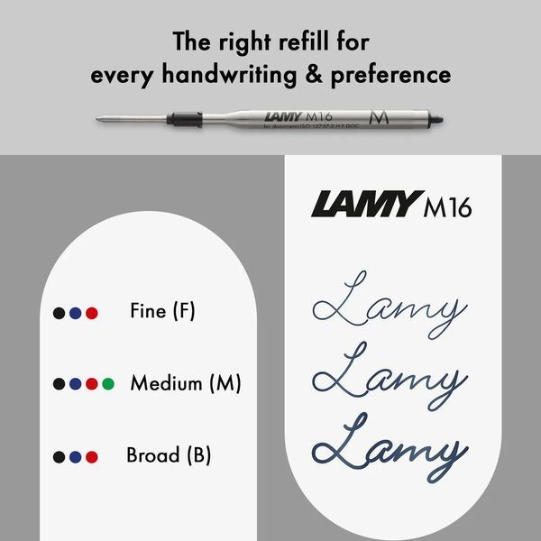 Ручка кулькова LAMY scala чорна стрижень M16 1,0 мм чорний (4000976) 4000976 фото