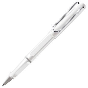 Ручка-ролер LAMY safari біла стрижень M63 синій (4014519287162) 4001125 фото