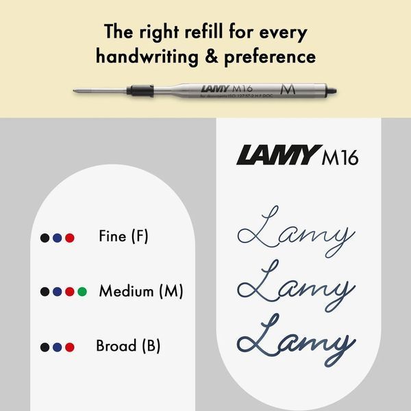 Ручка кулькова LAMY studio матова чорна стрижень M16 1,0 мм чорний (4026540) 4026540 фото
