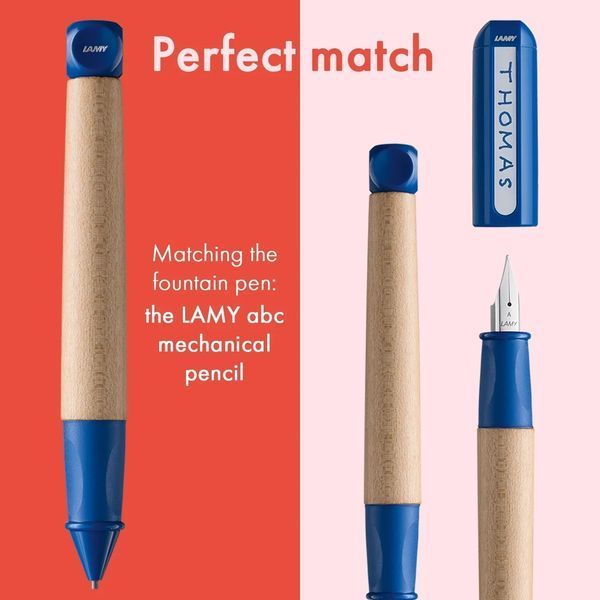 Ручка чорнильна LAMY abc синя LH (для шульги) чорнило T10 сині (4014519277187) 4000068 фото