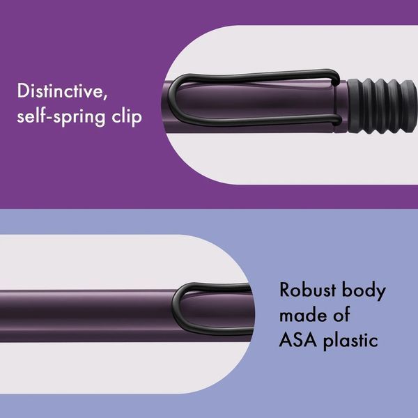 Ручка кулькова LAMY safari violet blackberry M16 чорний стрижень (4038387) 4038387 фото