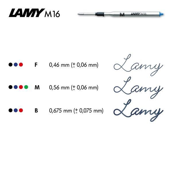Стрижень для кулькових ручок LAMY M16 синій F (1600148) 1600148 фото