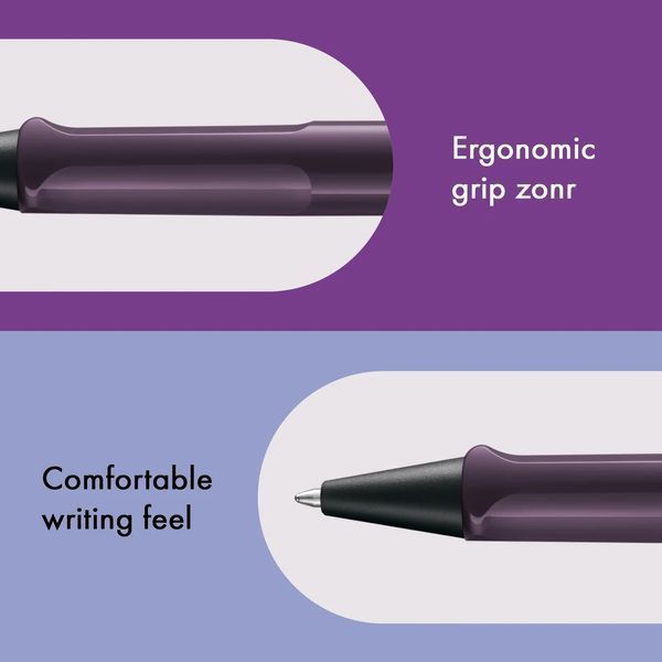 Ручка кулькова LAMY safari violet blackberry M16 чорний стрижень (4038387) 4038387 фото