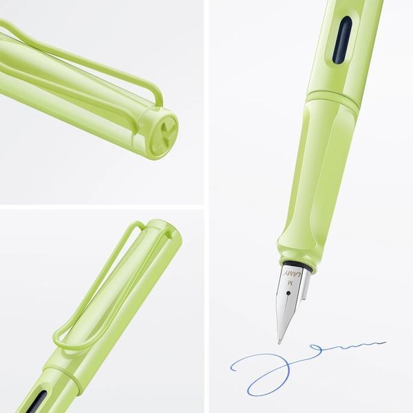 Ручка чорнильна LAMY safari весняно-зелена EF T10 сині чорнила (4037167) 4037167 фото