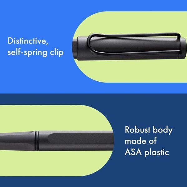 Ручка-ролер LAMY safari матова umbra M M63 синій стрижень (4026749) 4026749 фото