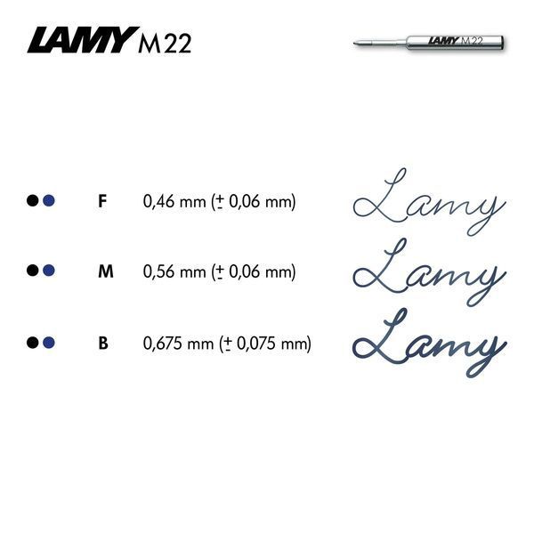 Стрижень для кулькових ручок LAMY M22 чорний M (1613381) 1613381 фото
