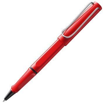Ручка-ролер LAMY safari червона стрижень M63 синій (4014519282624) 4001104 фото