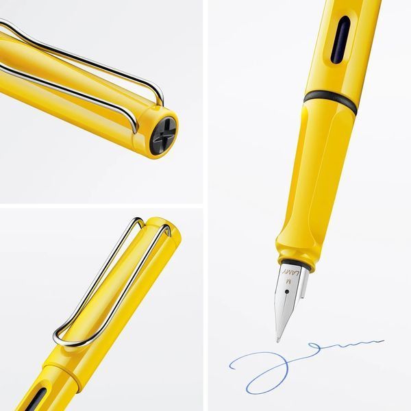 Ручка чорнильна LAMY safari жовта M T10 сині чорнила (4000217) 4000217 фото