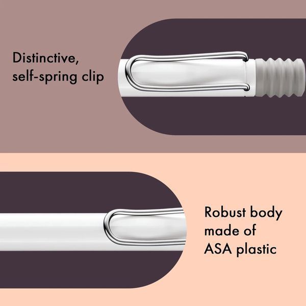 Ручка кулькова LAMY safari біла M16 синій стрижень (4000902) 4000902 фото