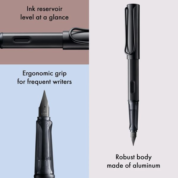 Ручка чорнильна LAMY AL-star EF black синє чорнило (4000522) 4000522 фото
