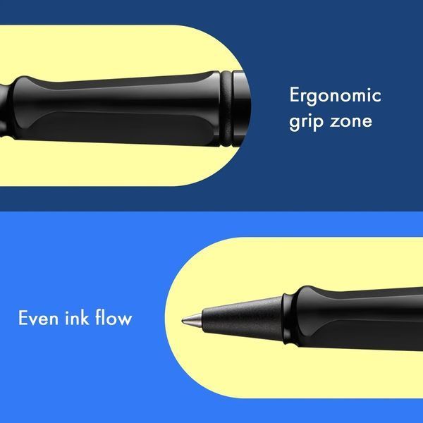 Ручка-ролер LAMY safari чорна M M63 чорний стрижень (4030243) 4030243 фото