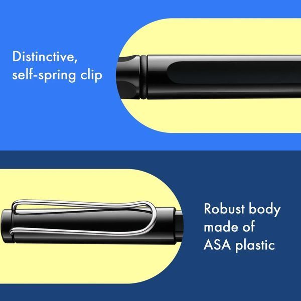 Ручка-ролер LAMY safari чорна M M63 чорний стрижень (4030243) 4030243 фото