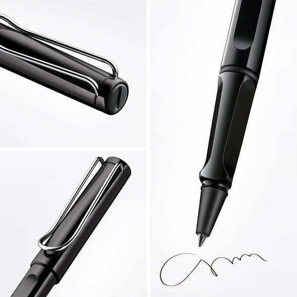 Ручка-ролер LAMY safari чорна M M63 чорний стрижень (4030243) 4030243 фото