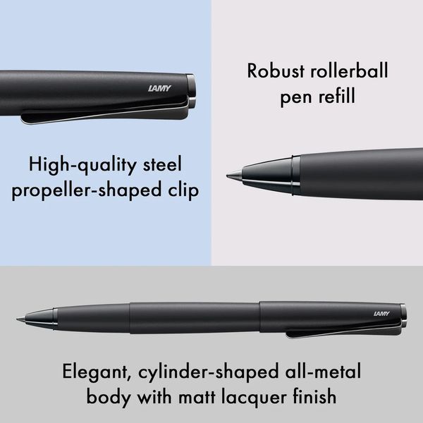 Ручка-ролер LAMY studio all чорна стрижень M63 чорний (4033753) 4033753 фото