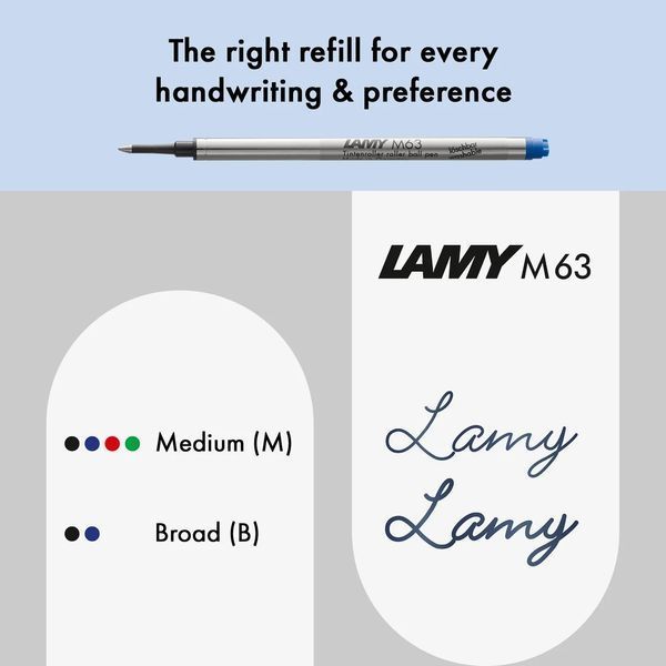 Ручка-ролер LAMY studio all чорна стрижень M63 чорний (4033753) 4033753 фото
