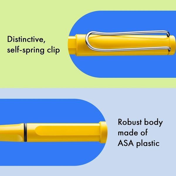 Ручка-ролер LAMY safari жовта стрижень M63 1,0 мм синій (4001115) 4001115 фото