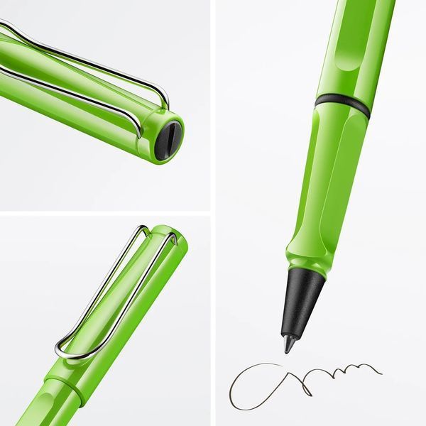 Ручка-ролер LAMY safari зелена стрижень M63 1,0 мм синій (4035597) 4035597 фото