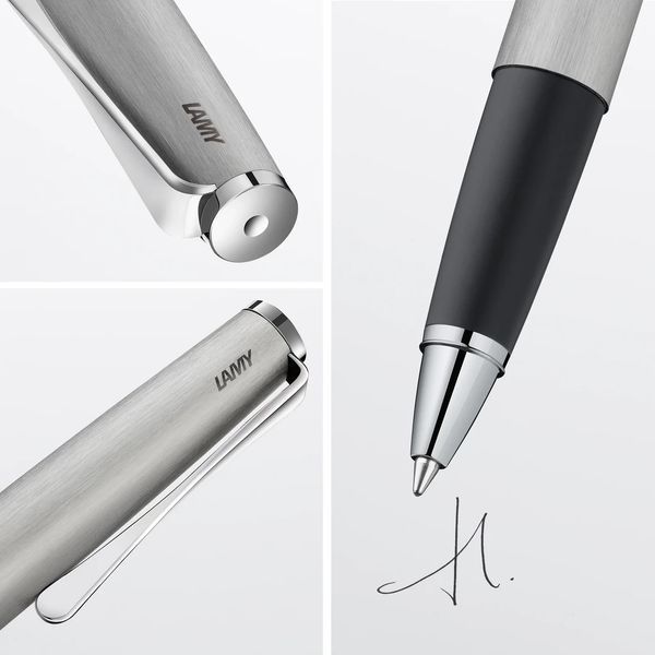 Ручка-ролер LAMY studio матовий хром стрижень M63 чорний (4001209) 4001209 фото