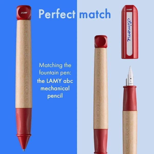 Ручка чорнильна LAMY abc червона A T10 сині чорнила (4000070) 4000070 фото