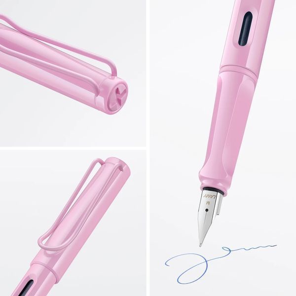 Ручка чорнильна LAMY safari світло-рожева M T10 сині чорнила (4037239) 4037239 фото
