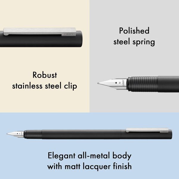 Ручка чорнильна LAMY cp 1 чорна F сині чорнила (4000424) 4000424 фото