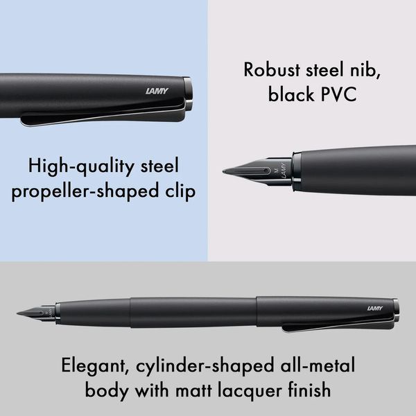 Ручка чорнильна LAMY studio lx all чорна F (4033750) 4033750 фото