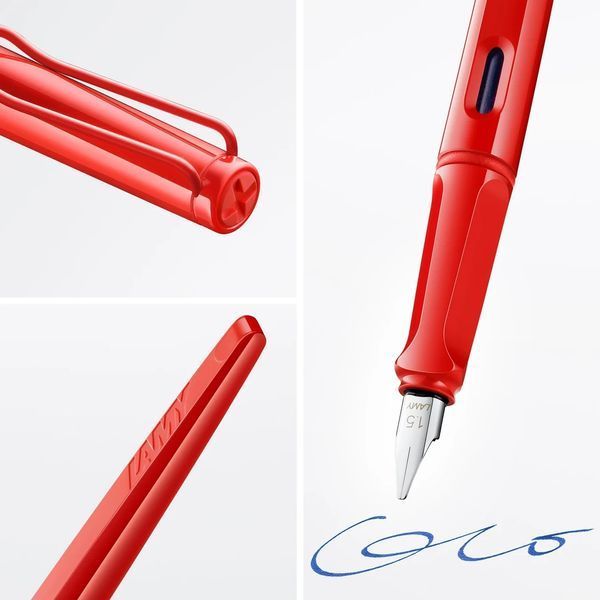 Ручка чорнильна LAMY joy strawberry червона 1,1 мм T10 сині чорнила (4038957) 4038957 фото