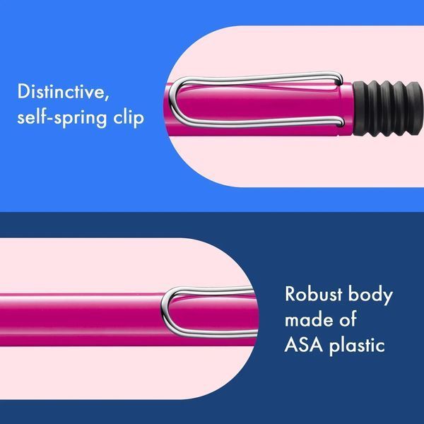 Ручка кулькова LAMY safari рожева M16 чорний стрижень (4000866) 4000866 фото