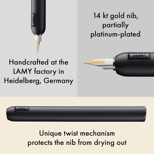 Ручка чорнильна LAMY dialog cc all чорна M gold (4037496) 4037496 фото