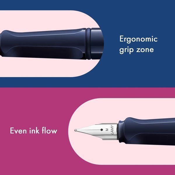 Ручка чорнильна LAMY safari Dark Dusk F чорнила T10 сині (4039746) 4039746 фото