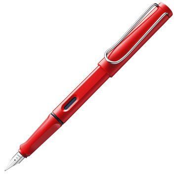 Ручка чорнильна LAMY safari червона M T10 сині чорнила (4000184) 4000184 фото