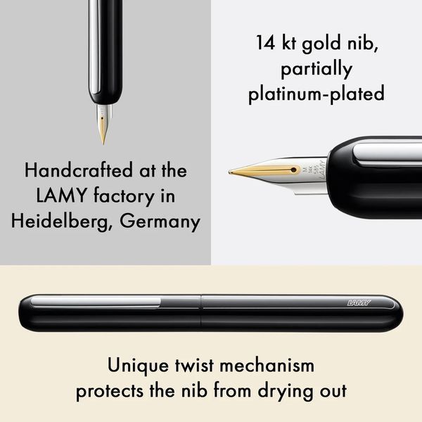Ручка чорнильна LAMY dialog pianoblack F gold (4027875) 4027875 фото