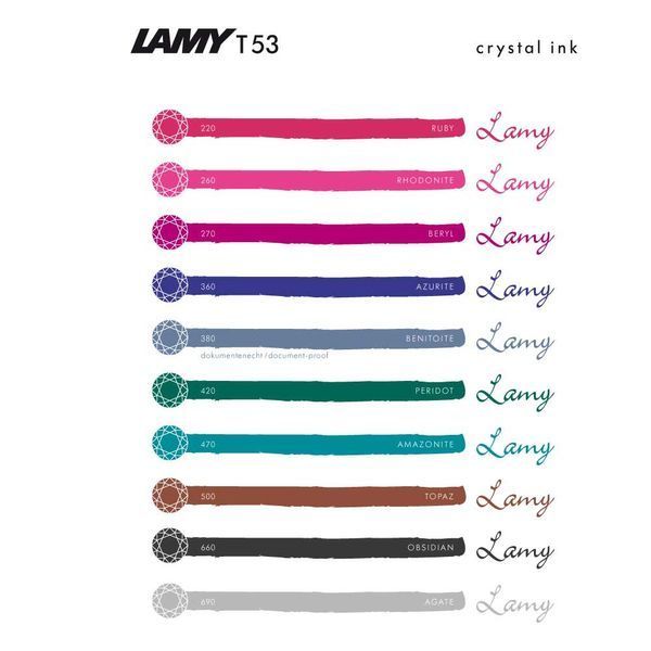 Чорнило LAMY Crystal T53 Beryl 270 (4033277) 4033277 фото