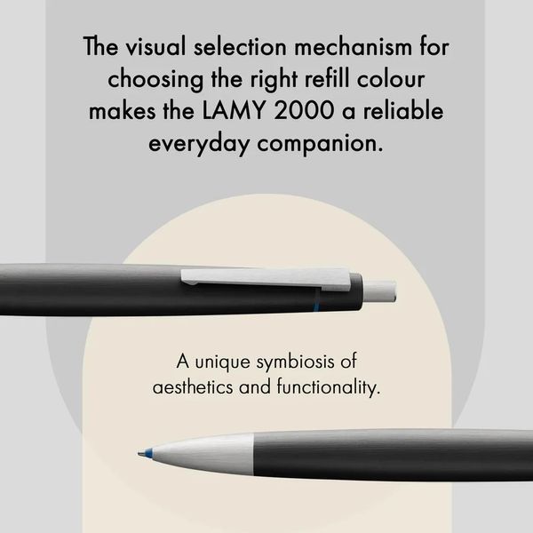 Ручка мультисистемна Lamy 2000 4в1 чорна 1 мм М21 (4001235) 4001235 фото