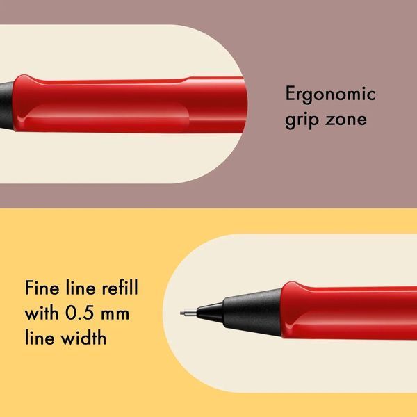 Олівець механічний LAMY safari червоний 0,5 мм (4000741) 4000741 фото
