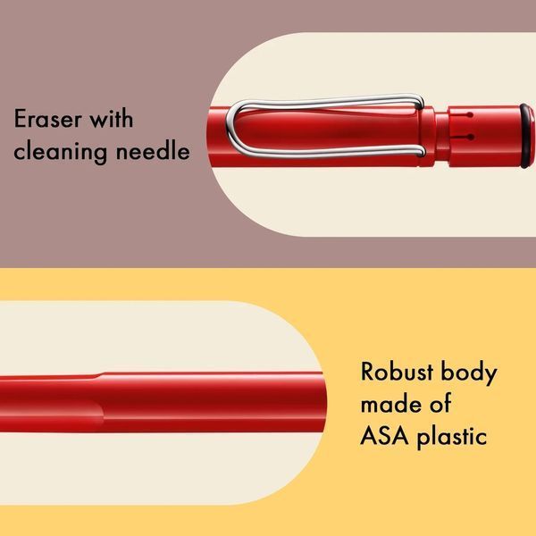 Олівець механічний LAMY safari червоний 0,5 мм (4000741) 4000741 фото