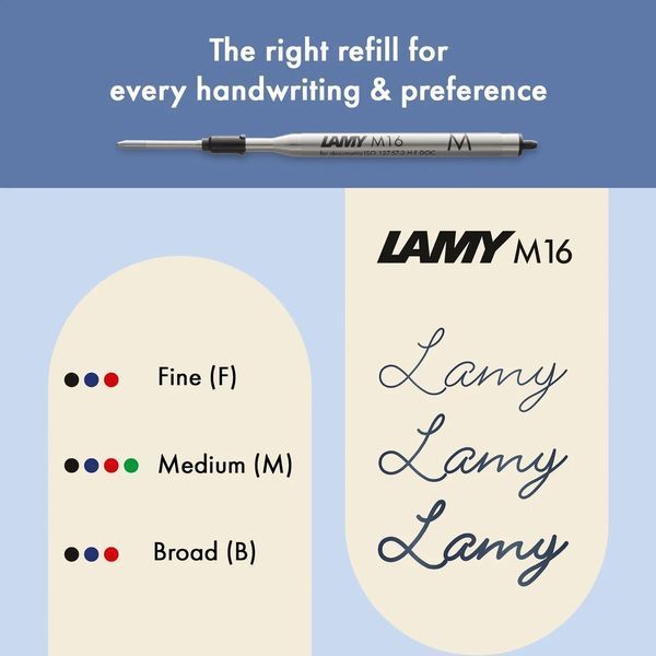 Ручка кулькова LAMY noto синя M16 чорний стрижень (4001018) 4001018 фото
