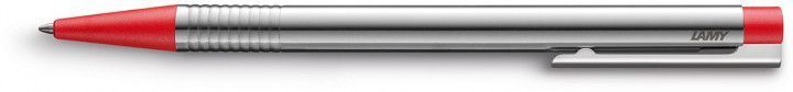 Ручка кулькова LAMY logo хром червона кнопка стрижень M16 синій (4000844) 4000844 фото