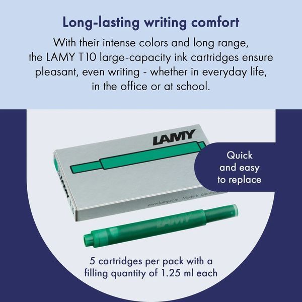 Набір чорнильних картриджів LAMY T10 зелений 5 шт. (1611478) 1611478 фото