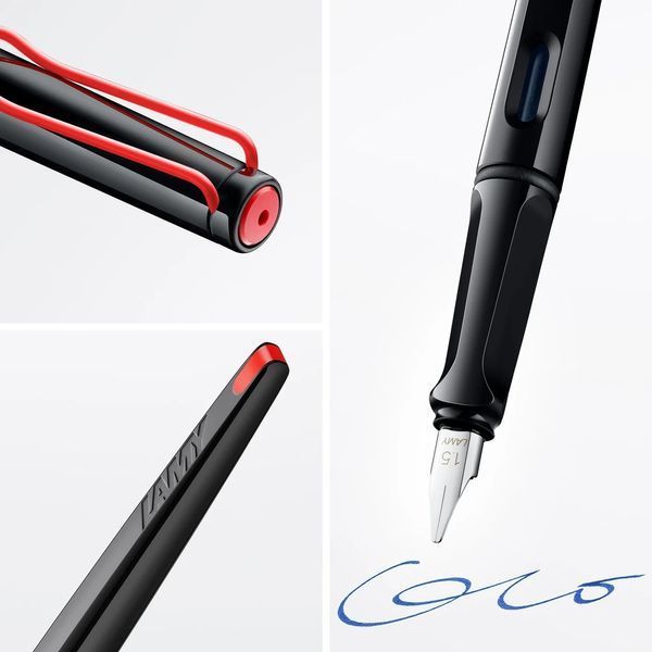 Ручка чорнильна LAMY joy чорна 1,5 T10 сині чорнила (4029993) 4029993 фото